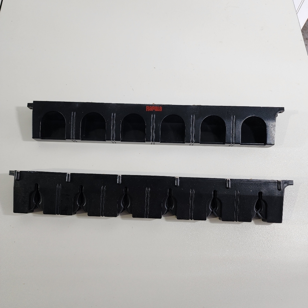 Rapala® Lock'n Hold Rod Rack - 6 Pole Fishing Rod Storage Rack - Black